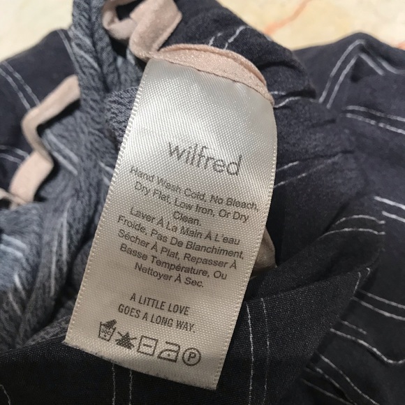 Wilfred Pinstripe Faun Wide-Leg Pant - Picture 12 of 16